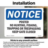 Posted No Hunting, Fishing, Trapping Or