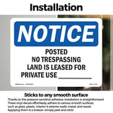 Posted No Trespassing Land Is Leased For