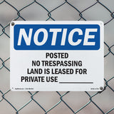 Posted No Trespassing Land Is Leased For