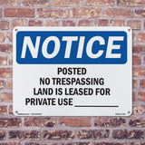 Posted No Trespassing Land Is Leased For