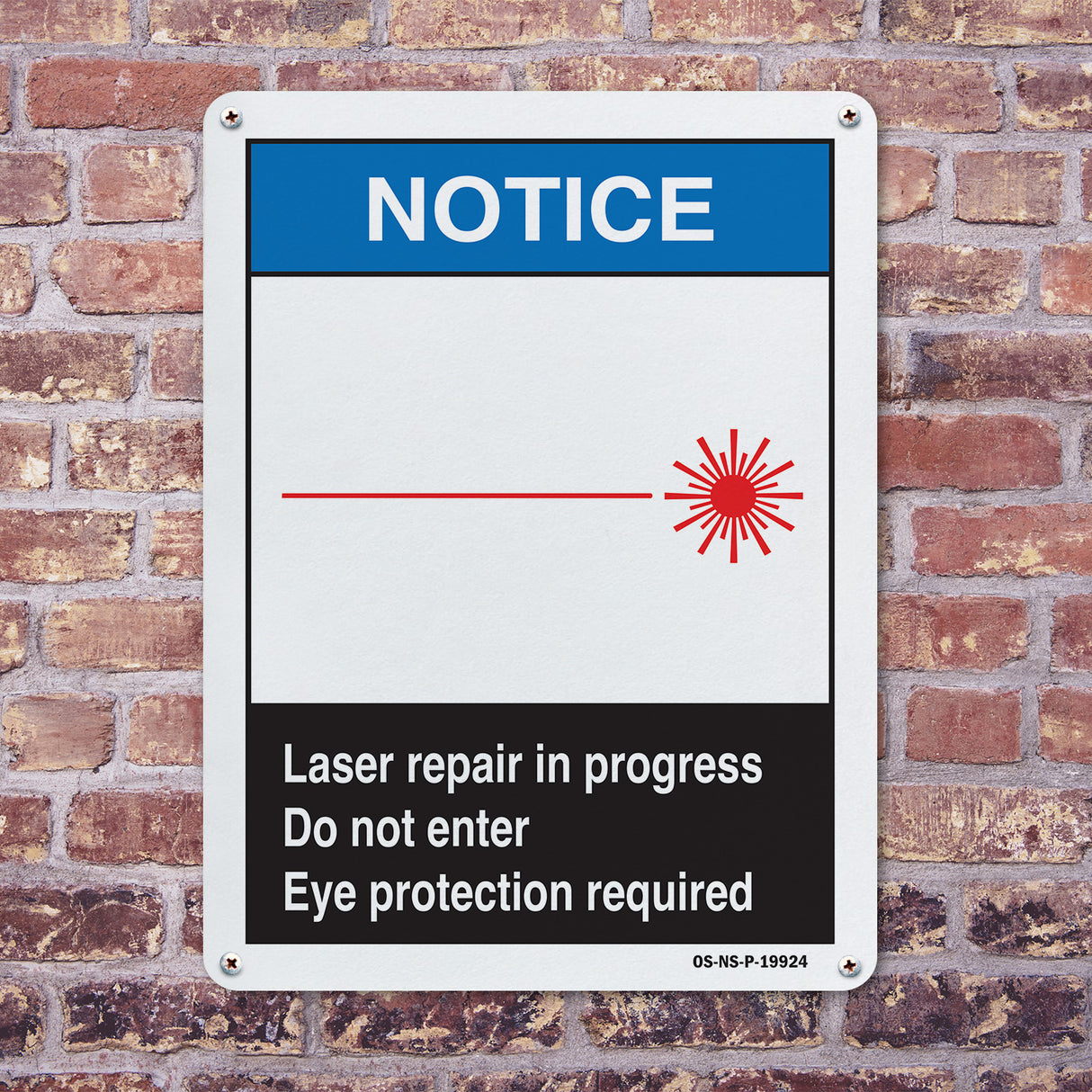 Laser Repair In Progress Do Not Enter Eye Protection Required