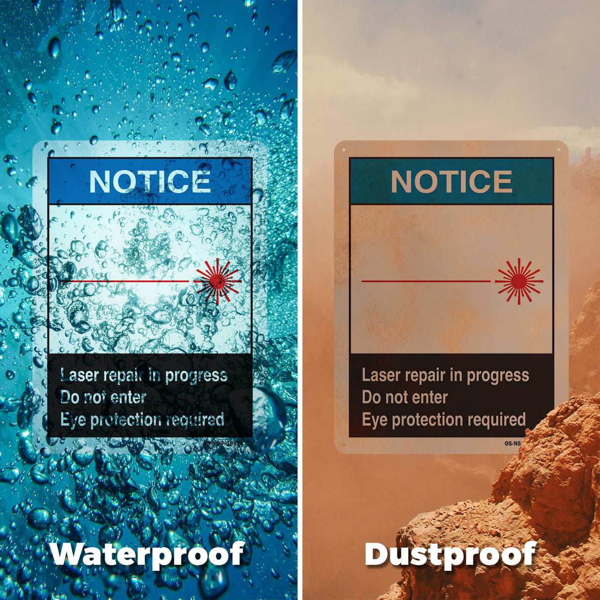 Laser Repair In Progress Do Not Enter Eye Protection Required