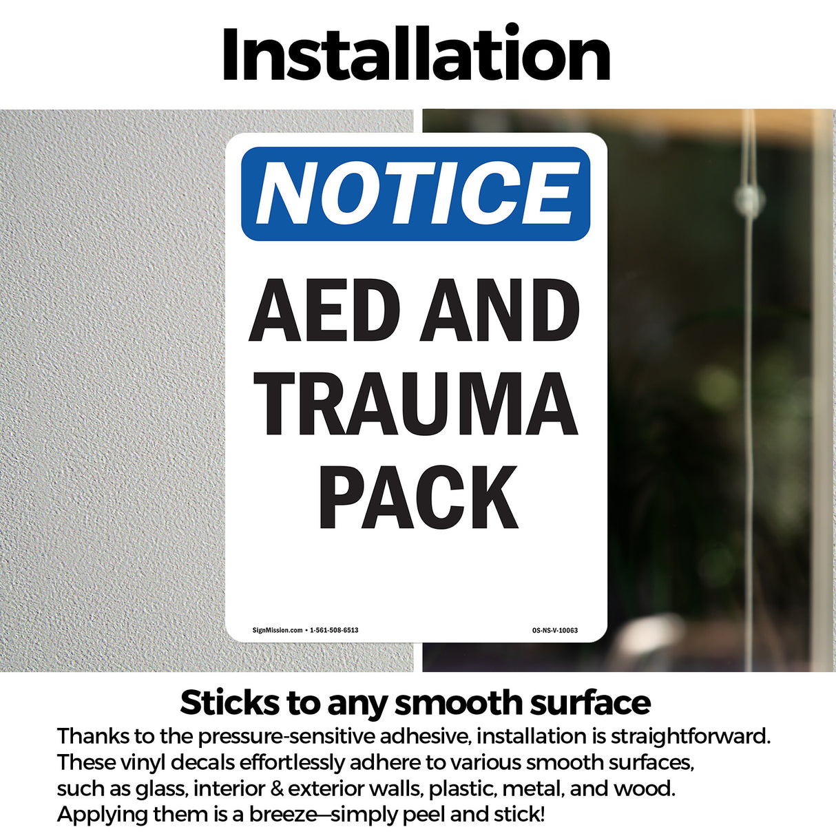 AED And Trauma Pack Sign