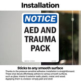 AED And Trauma Pack Sign