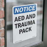 AED And Trauma Pack Sign