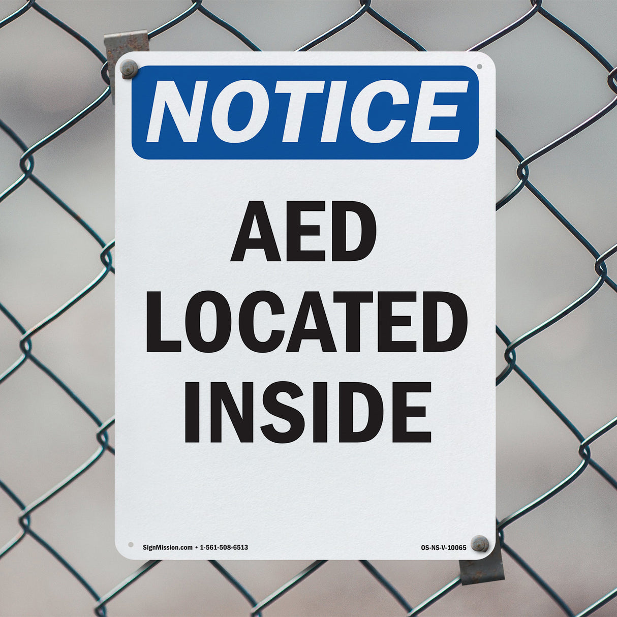 AED Located Inside Sign