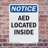 AED Located Inside Sign