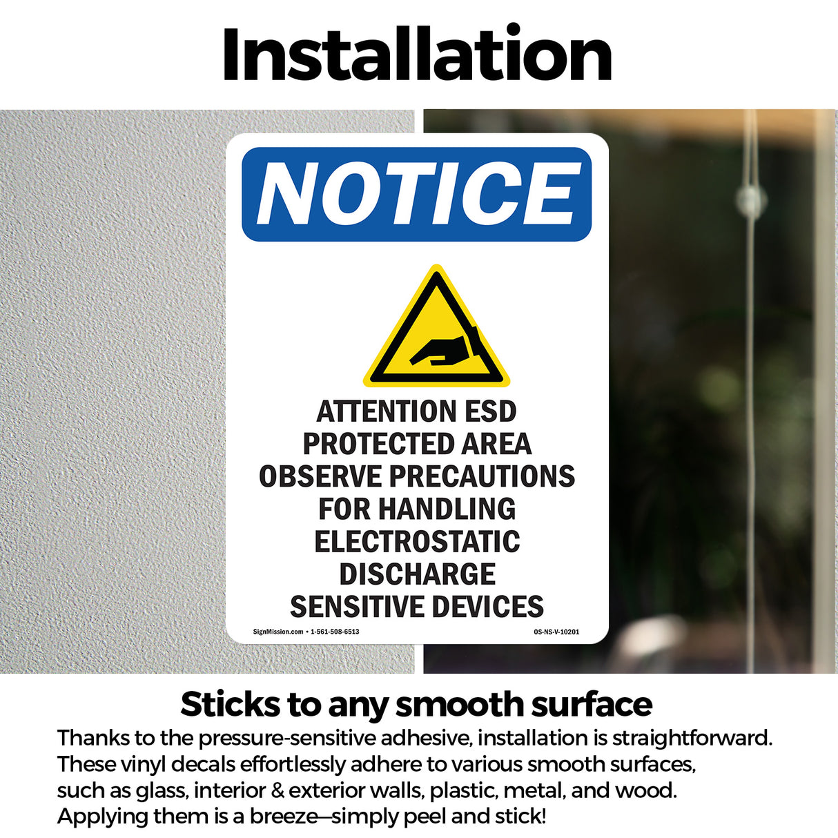 Attention ESD Protected Area