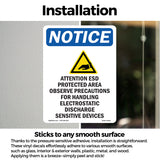 Attention ESD Protected Area