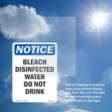 Bleach Disinfected Water Do Not Drink