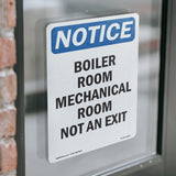 Boiler Room Mechanical Room Not An Exit Sign