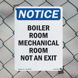 Boiler Room Mechanical Room Not An Exit Sign