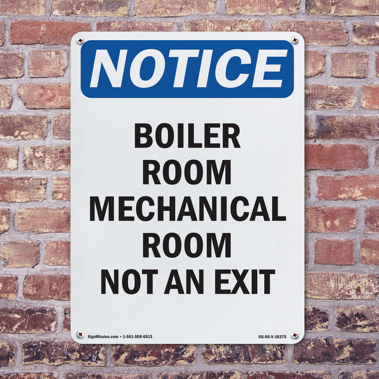 Boiler Room Mechanical Room Not An Exit Sign