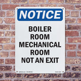 Boiler Room Mechanical Room Not An Exit Sign