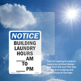 Building Laundry Hours ____ Am