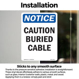Caution Buried Cable Sign