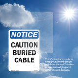 Caution Buried Cable Sign