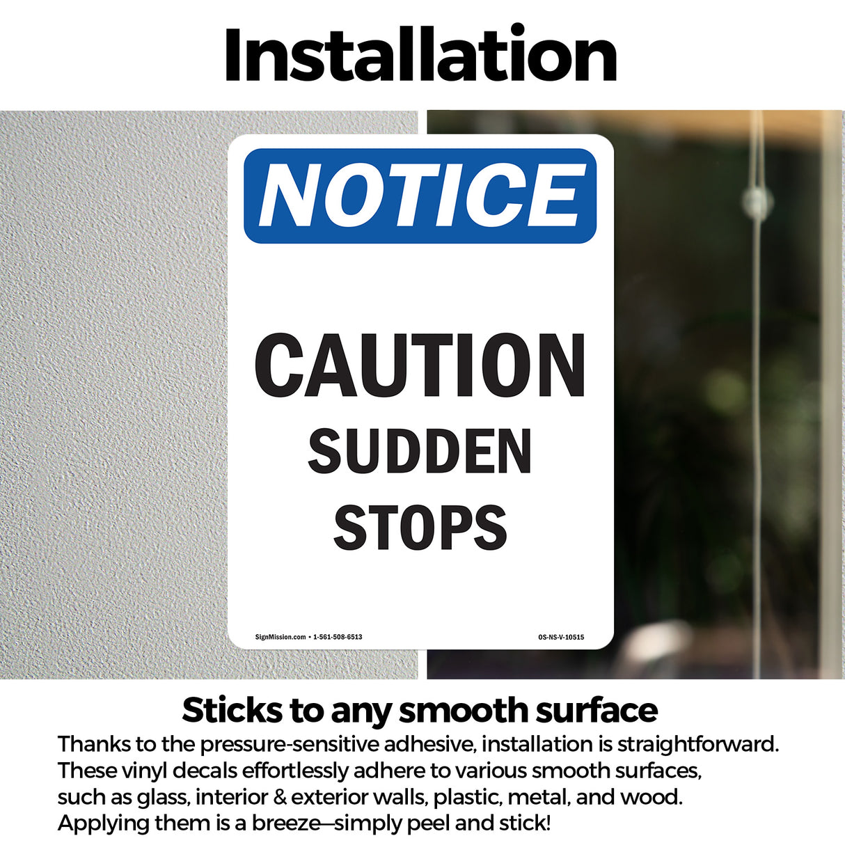 Caution Sudden Stops Sign
