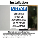 Children Must Be Accompanied By An Adult