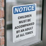 Children Must Be Accompanied By An Adult