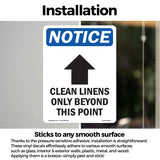 Clean Linens Only Beyond This