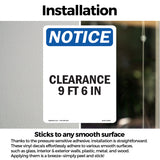 Clearance 9 Ft 6 In Sign