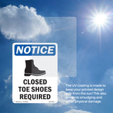 Closed Toed Shoes Required