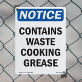 Contains Waste Cooking Grease