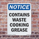 Contains Waste Cooking Grease