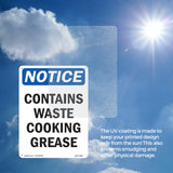 Contains Waste Cooking Grease