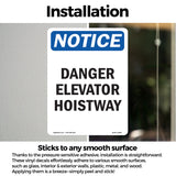 Danger Elevator Hoistway