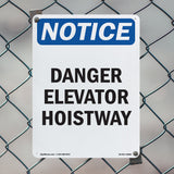 Danger Elevator Hoistway