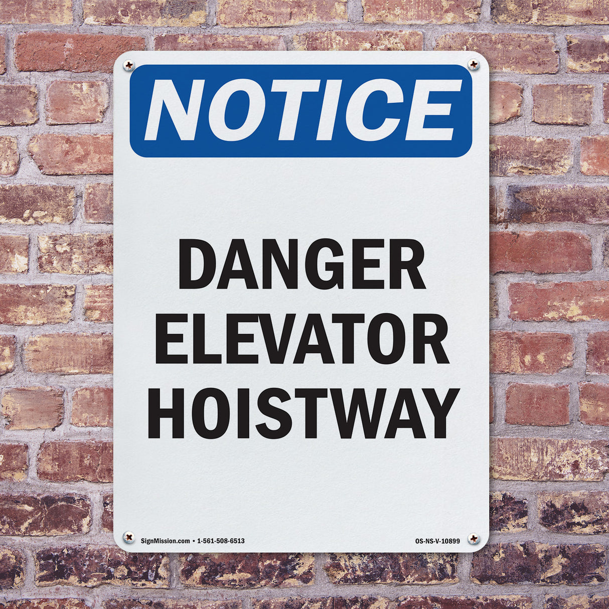 Danger Elevator Hoistway