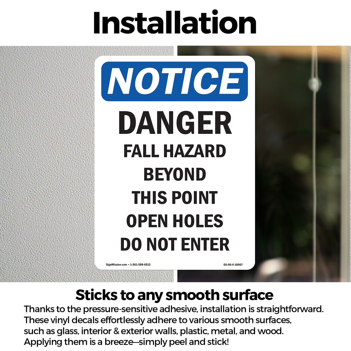 Danger Fall Hazard Beyond This Point Open