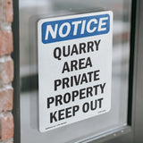 Danger Quarry Area Private Property Keep Out