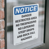 Danger Restricted Area No Trespassing No