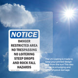 Danger Restricted Area No Trespassing No