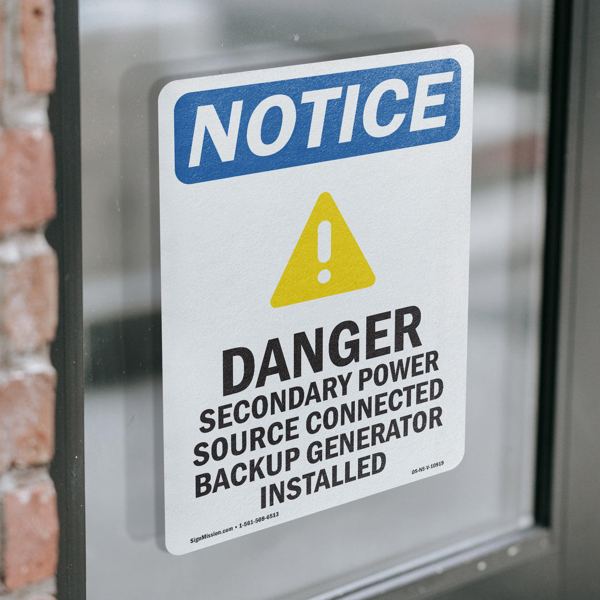 Danger Secondary Power