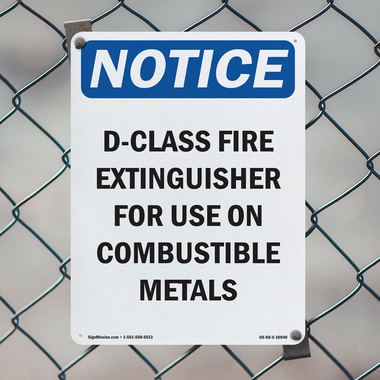 D-Class Fire Extinguisher For Sign
