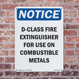 D-Class Fire Extinguisher For Sign