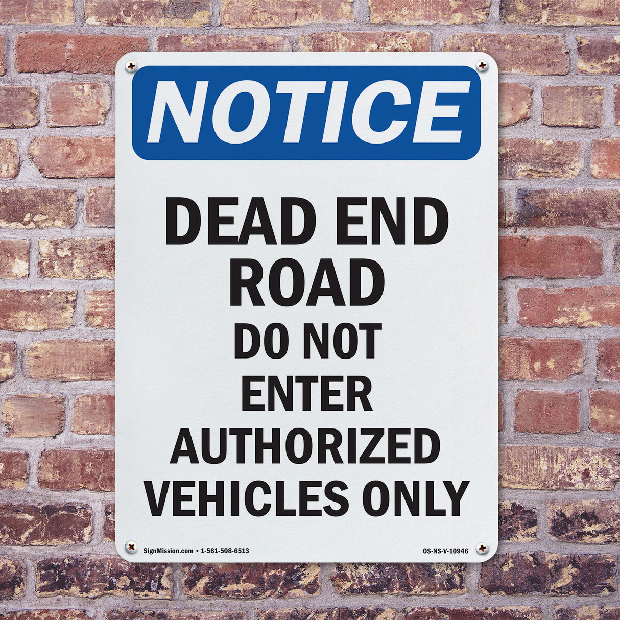 Dead End Road Do Not Enter Authorized Sign