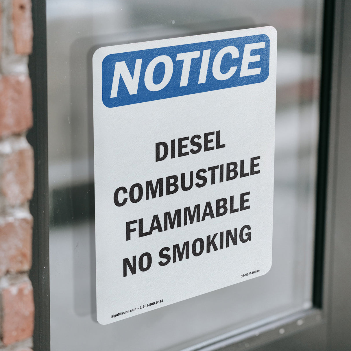 Diesel Combustible Flammable No Smoking Sign