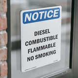 Diesel Combustible Flammable No Smoking Sign
