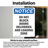 Do Not Block Doors Deliveries And Loading Zone