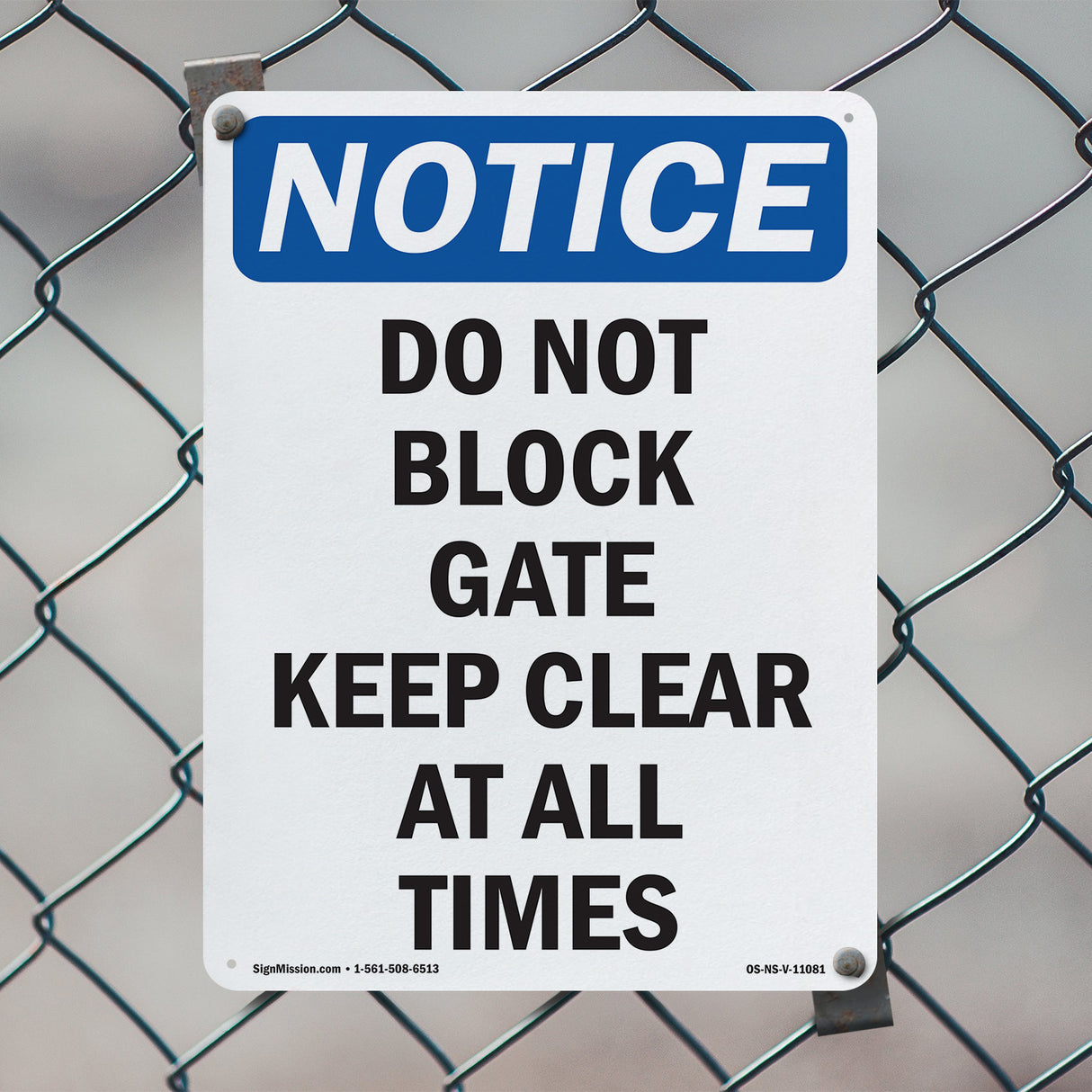 Do Not Block Gate Keep Clear At All Times