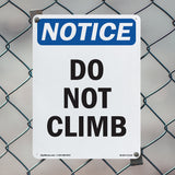 Do Not Climb Sign