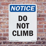 Do Not Climb Sign