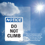 Do Not Climb Sign