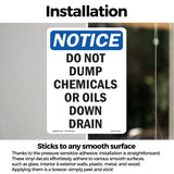 Do Not Dump Chemicals Or Oils Down Drain