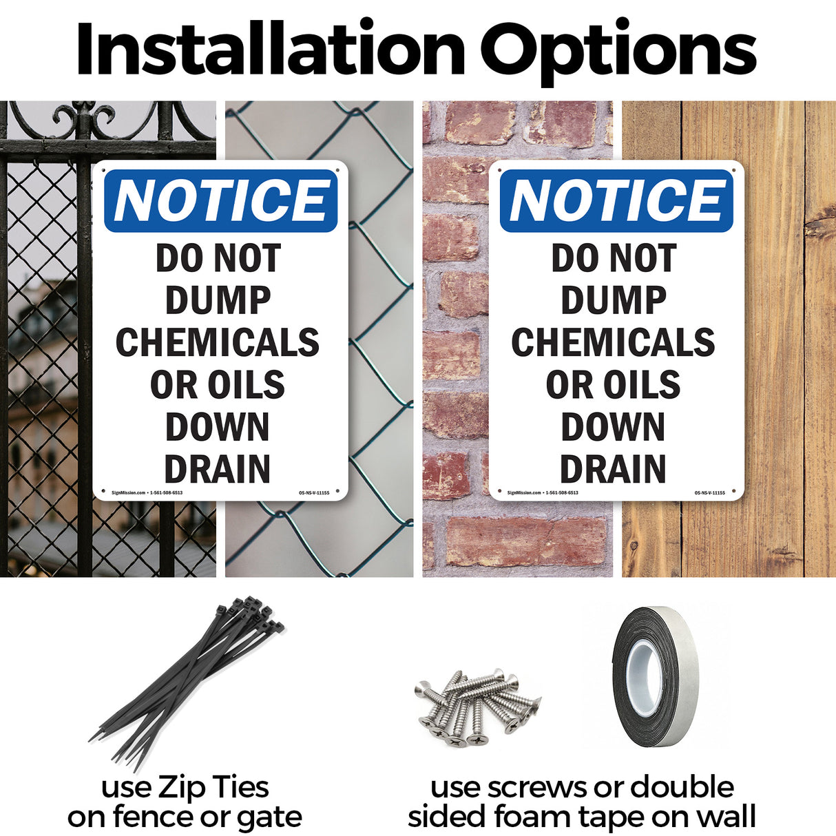 Do Not Dump Chemicals Or Oils Down Drain